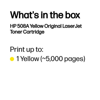 HP CF362A/508A Toner cartridge yellow, 5K pages ISO/IEC 19798 for HP CLJ M 552