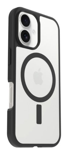 OtterBox React Series for MagSafe for Apple iPhone 16, Black Crystal