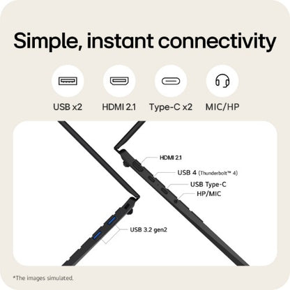 LG Gram 14Z90T-G 14" Hybrid AI Laptop - Intel® Core™ Ultra 7 255H, 512GB SSD, 16 GB RAM - Black - [2025]