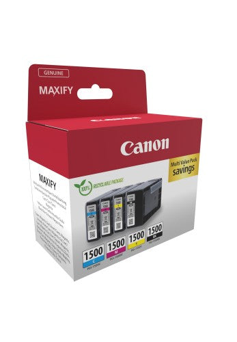 Canon 9218B006/PGI-1500BKCMY Ink cartridge multi pack Bk,C,M,Y 12,4ml + 3x4,5ml Pack=4 for Canon MB 2050