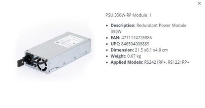 Synology PSU 350W-RP MODULE_1 power supply unit