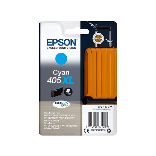 Epson C13T05H24010/405XL Ink cartridge cyan high-capacity, 1.1K pages 14.7ml for Epson WF-3820/7830