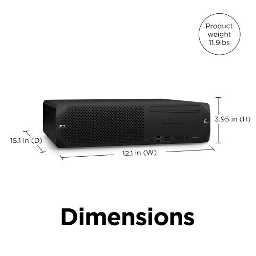 HP Z2 G9 Intel® Core™ i7 i7-14700 16 GB DDR5-SDRAM 512 GB SSD NVIDIA T1000 Windows 11 Pro SFF Workstation AI Workstation Black