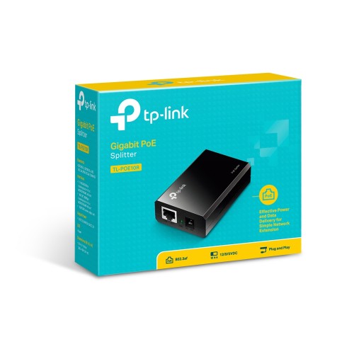 TP-Link TL-POE10R network splitter Black Power over Ethernet (PoE)