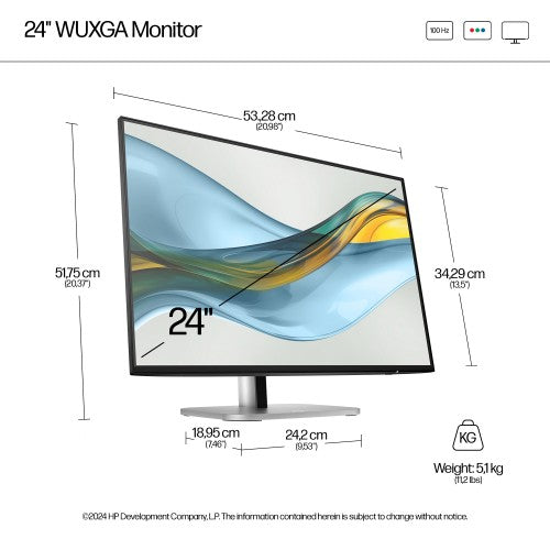 HP Series 5 Pro 24 inch WUXGA Monitor - 524pn PVC Free