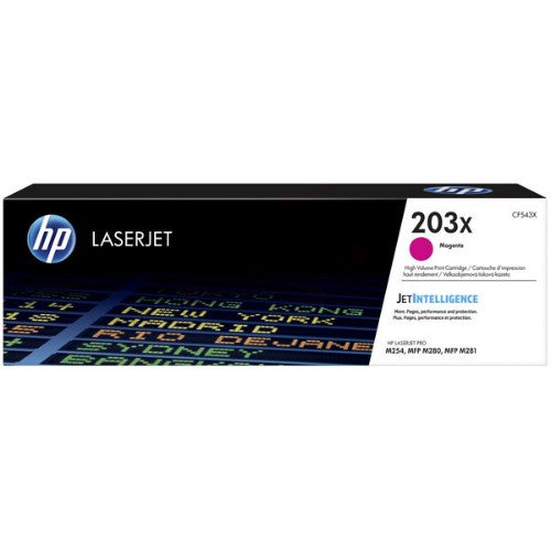 HP CF543X/203X Toner cartridge magenta high-capacity, 2.5K pages ISO/IEC 19798 for HP Pro M 254