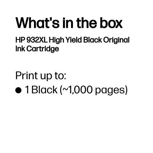 HP CN053AE/932XL Ink cartridge black high-capacity, 1K pages ISO/IEC 24711 22.5ml for HP OfficeJet 6100/7510/7610