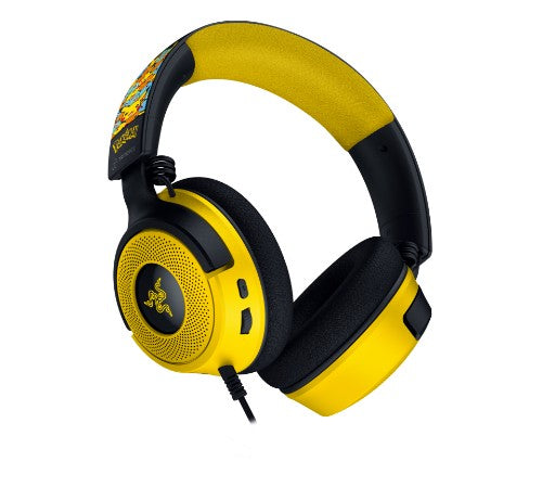 Razer Kraken V4 X Pokemon Headset Wired Head-band Gaming USB Type-C / USB Type-A Black, Yellow