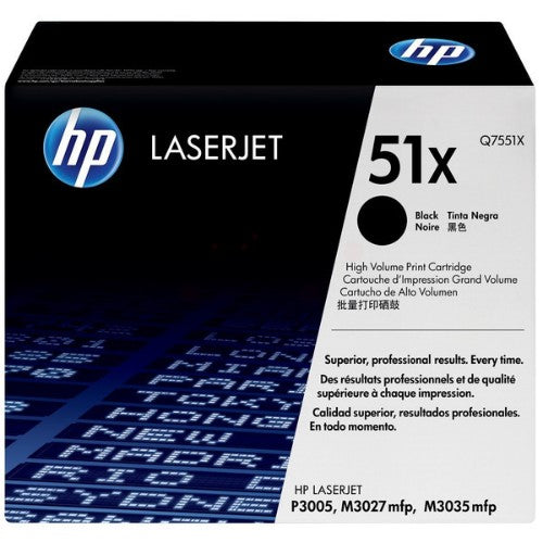 HP Q7551X/51X Toner cartridge black, 13K pages ISO/IEC 19752 for HP LaserJet P 3005