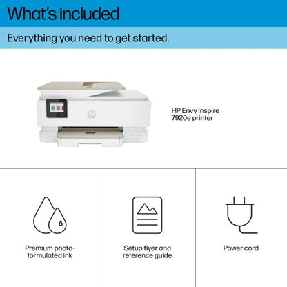 HP ENVY Inspire 7920e Wireless All-in-One Color Printer, Instant Ink; Copier, Scanner