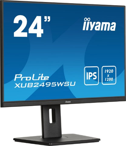 iiyama ProLite XUB2495WSU-B7 computer monitor 61.2 cm (24.1") 1920 x 1200 pixels WUXGA LED Black