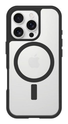 OtterBox React Series for MagSafe for Apple iPhone 16 Pro, Black Crystal