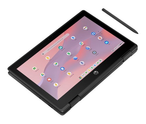 HP Fortis Flip G1m Chromebook MediaTek Kompanio 520 29.5 cm (11.6") Touchscreen HD 8 GB LPDDR4x-SDRAM 64 GB eMMC Wi-Fi 6 (802.11ax) ChromeOS Black