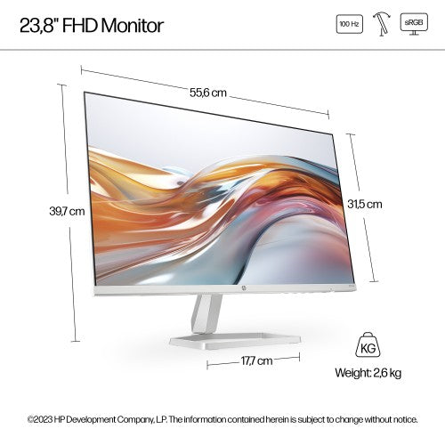 HP Series 5 23.8 inch FHD White Monitor - 524sw