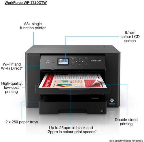 Epson WorkForce WF-7310DTW inkjet printer Colour 4800 x 2400 DPI A3+ Wi-Fi