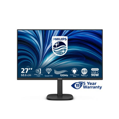 Philips 3000 series 27B2U3601/00 computer monitor 68.6 cm (27") 2560 x 1440 pixels Quad HD LCD Black