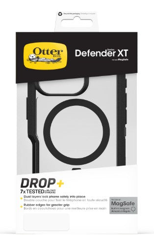 OtterBox Defender Series XT Clear for MagSafe for iPhone 16 Pro, Dark Side