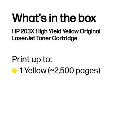 HP CF542X/203X Toner cartridge yellow high-capacity, 2.5K pages ISO/IEC 19798 for HP Pro M 254