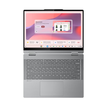 Lenovo Chrome 2in1 14IRU10 Intel Core 5 120U Chromebook 35.6 cm (14") Touchscreen WUXGA 8 GB LPDDR5-SDRAM 128 GB UFS Wi-Fi 6E (802.11ax) ChromeOS English Grey