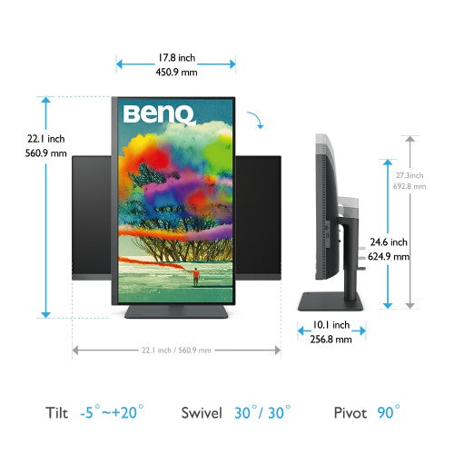 BenQ PD2705U computer monitor 68.6 cm (27") 3840 x 2160 pixels 4K Ultra HD LED Black