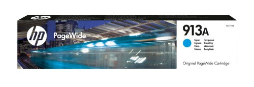 HP F6T77AE/913A Ink cartridge cyan, 3K pages ISO/IEC 24711 37ml for HP PageWide P 55250/Pro 352/Pro 452/Pro 477