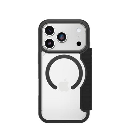 OtterBox React Folio MagSafe Series for Apple iPhone 17 Pro, Black Crystal, transparent/black