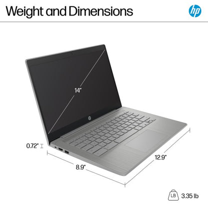 HP Chromebook 14a-ne1000na Intel® Celeron® N N4500 35.6 cm (14") HD 4 GB LPDDR4x-SDRAM 64 GB eMMC Wi-Fi 6 (802.11ax) ChromeOS Grey