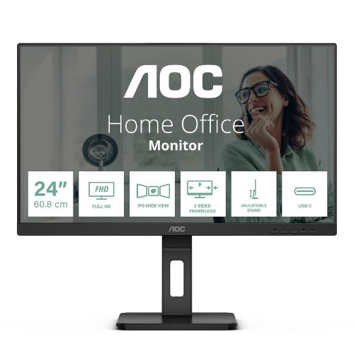 AOC 24P3CV computer monitor 60.5 cm (23.8") 1920 x 1080 pixels Full HD LED Black