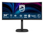 Philips 3000 series 34B2U3600C/00 computer monitor 86.4 cm (34") 3440 x 1440 pixels Wide Quad HD LCD Black