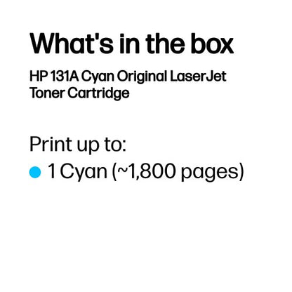 HP CF211A/131A Toner cartridge cyan, 1.8K pages ISO/IEC 19798 for HP Pro 200