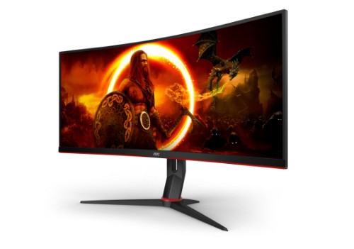 AOC G2 CU34G2XP computer monitor 86.4 cm (34") 3440 x 1440 pixels UltraWide Quad HD LED Black, Red