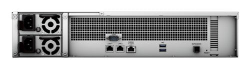 Synology RackStation RS2423RP+ NAS/storage server Rack (2U) Ryzen Embedded V1780B 8 GB DDR4 0 TB DiskStation Manager Black, Grey