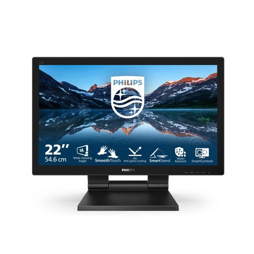 Philips 162B9T/00 computer monitor 39.6 cm (15.6") 1366 x 768 pixels HD LCD Touchscreen Black