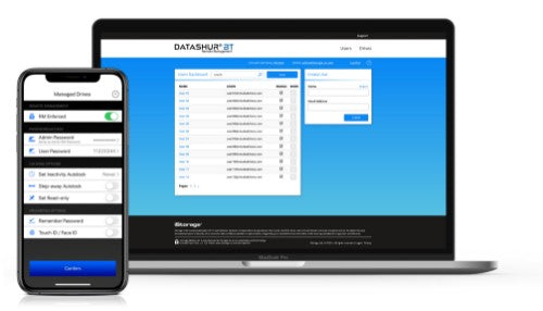 iStorage datAshur BT 64 GB | Encrypted Secure Flash Drive | Unlock via Smartphone Using Bluetooth | FIPS 140-2 Level 3 Certified | Remote Management Ready