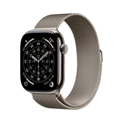 Apple Watch Series 11 GPS + Cellular 46mm Natural Titanium Case with Natural Milanese Loop - M/L