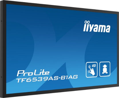 iiyama TF6539AS-B1AG computer monitor 163.8 cm (64.5") 3840 x 2160 pixels 4K Ultra HD LED Touchscreen Black