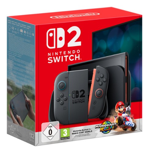 Nintendo Switch 2 Mario Kart World Bundle + Street Fighter 6: Year 1-2 Fighters Edition portable game console 20.1 cm (7.9") 256 GB Touchscreen Wi-Fi Black