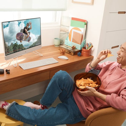 HP 24-cb1040na Intel® Core™ i5 i5-1235U 60.5 cm (23.8") 1920 x 1080 pixels All-in-One PC 8 GB DDR4-SDRAM 512 GB SSD NVIDIA GeForce MX450 Windows 11 Home Wi-Fi 5 (802.11ac) White