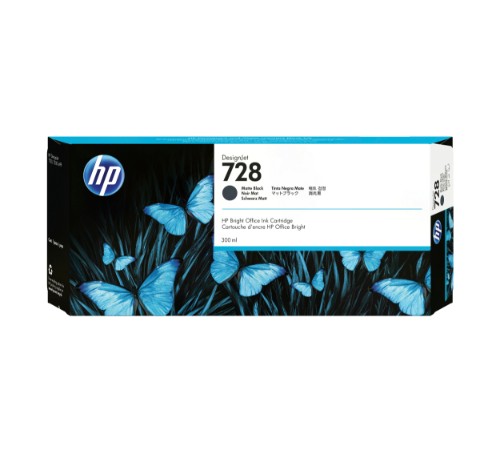HP F9J68A/728 Ink cartridge black matt 300ml for HP DesignJet T 730/830