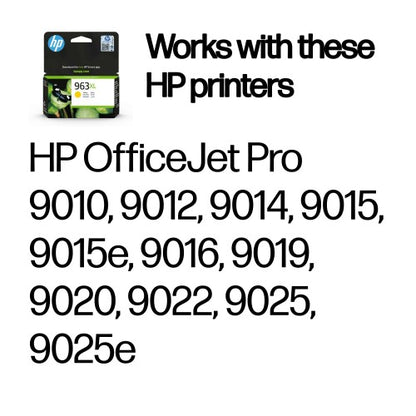 HP 3JA29AE/963XL Ink cartridge yellow high-capacity, 1.6K pages 22.92ml for HP OJ Pro 9010/e/9020/9020 e