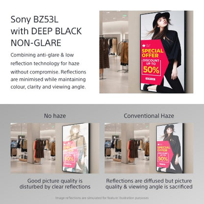 Sony BRAVIA FW-98BZ53L 4K HDR Full Array LED Professional display,780 cd/m2, Deep Black Non-Glare 47% Haze, 24/7 & 5 years PrimeSupport