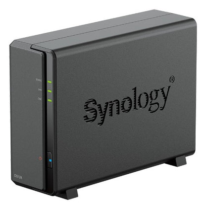 Synology DiskStation DS124 NAS Desktop Realtek RTD1619B 1 GB DDR4 20 TB HDD DiskStation Manager Black