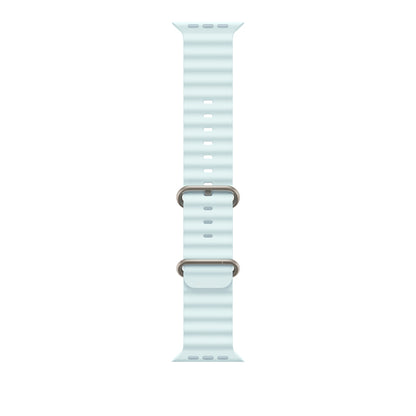 Apple 49mm Ice Blue Ocean Band - Natural Titanium Finish