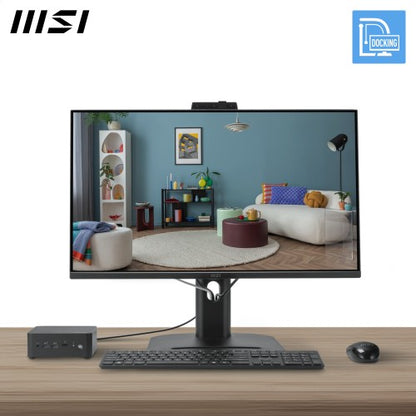 MSI Pro MP275QPDG 27 Inch Monitor, QHD (2560 x 1440), 100Hz, IPS, 1ms, 2x HDMI 2.0b, 1x DP 1.2a input, 1x DP 1.2a output, 1x Type-C (DP alt.) w/ 98W PD, 1x LAN, 4xUSB 5Gbps Type-A, 1x USB 5Gbps Type-B, Built-in Speakers, Webcam, Daisy Chain, HDR Ready, An