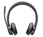 HP Poly Voyager 4320 UC Stereo USB-A Headset +BT700 USB-A Adapter +Charging Stand