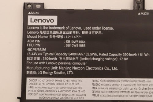 Lenovo 5B10W51863 laptop spare part Battery