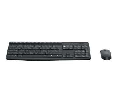 Logitech 920-007915 keyboard Mouse included Universal RF Wireless Greek Grey