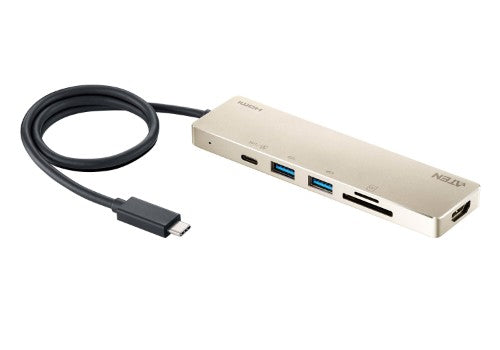 ATEN UH3239 laptop dock/port replicator Wired USB 3.2 Gen 1 (3.1 Gen 1) Type-C Aluminium