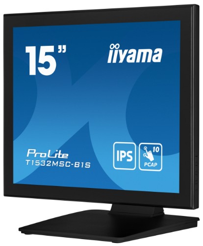iiyama ProLite T1532MSC-B1S computer monitor 38.1 cm (15") 1024 x 768 pixels XGA LCD Touchscreen Black