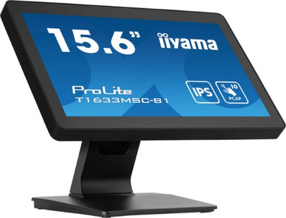 iiyama ProLite T1633MSC-B1 computer monitor 39.6 cm (15.6") 1920 x 1080 pixels Full HD LCD Touchscreen Black